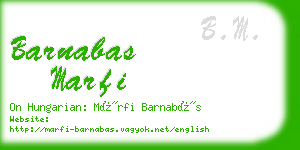 barnabas marfi business card